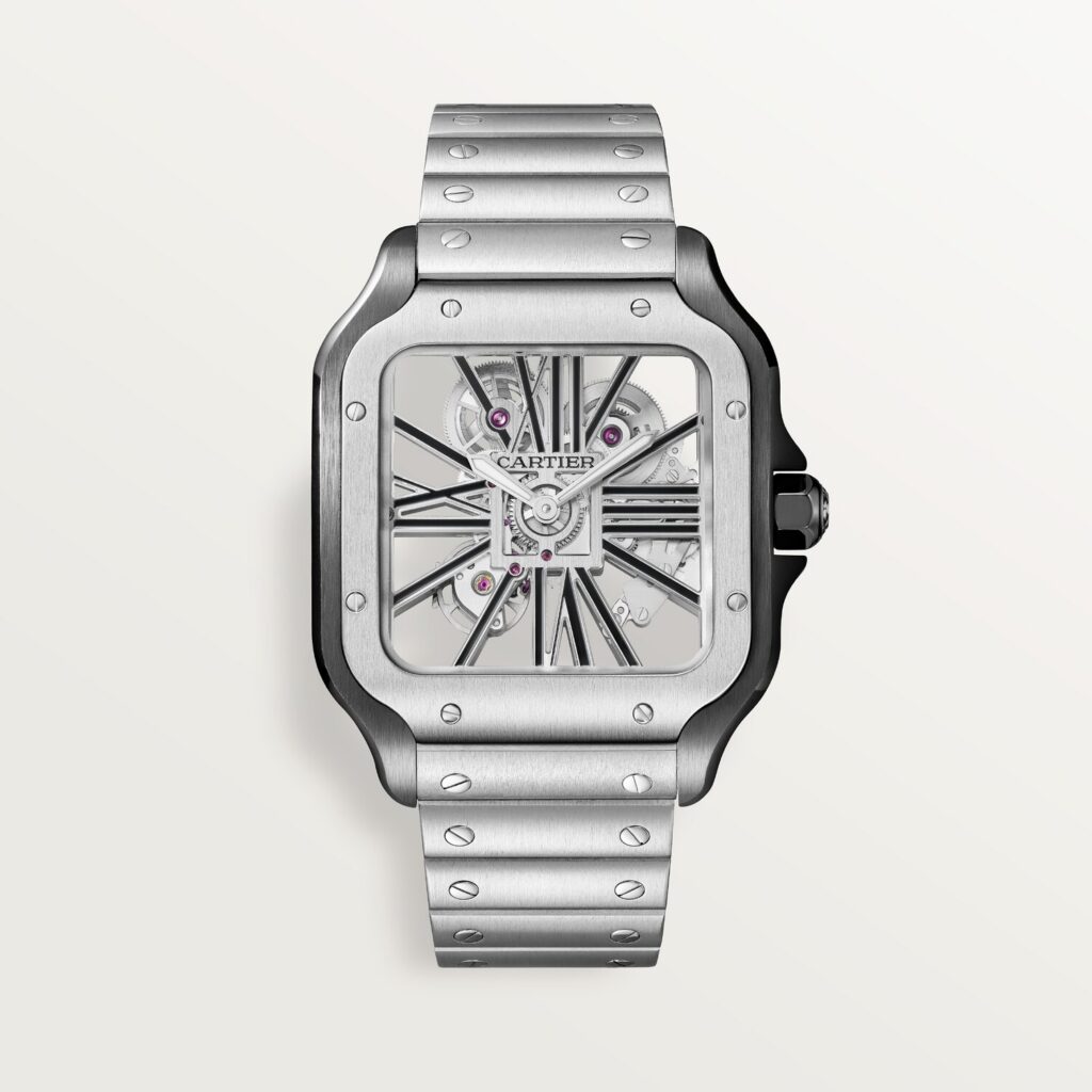 Santos de Cartier skeleton watch WHSA0027