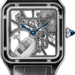 Santos-Dumont skeleton watch equipped with a micro-rotor WHSA0044
