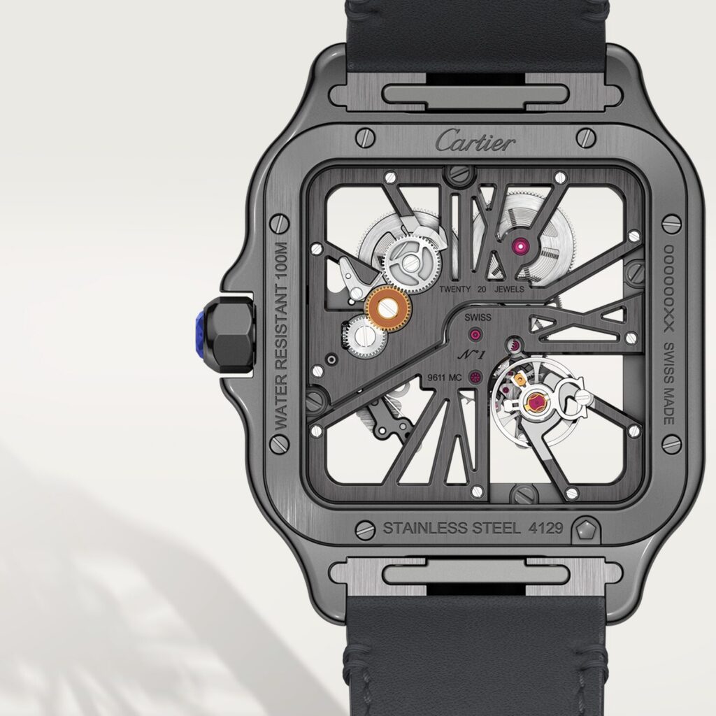 Santos de Cartier skeleton watch WHSA0009