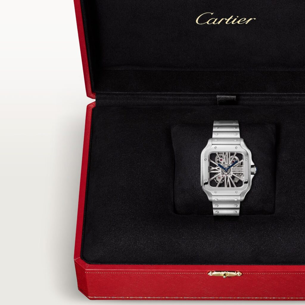 Santos de Cartier skeleton watch WHSA0015