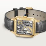 Santos-Dumont skeleton watch equipped with a micro-rotor WHSA0043