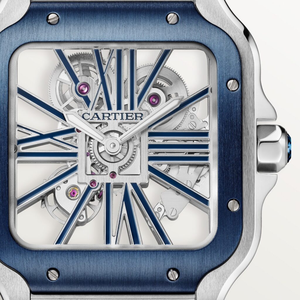 Santos de Cartier skeleton watch WHSA0026