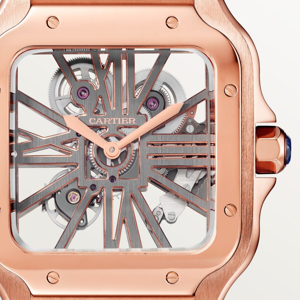Santos de Cartier skeleton watch WHSA0016