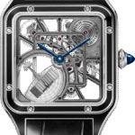 Santos-Dumont skeleton watch equipped with a micro-rotor WHSA0044