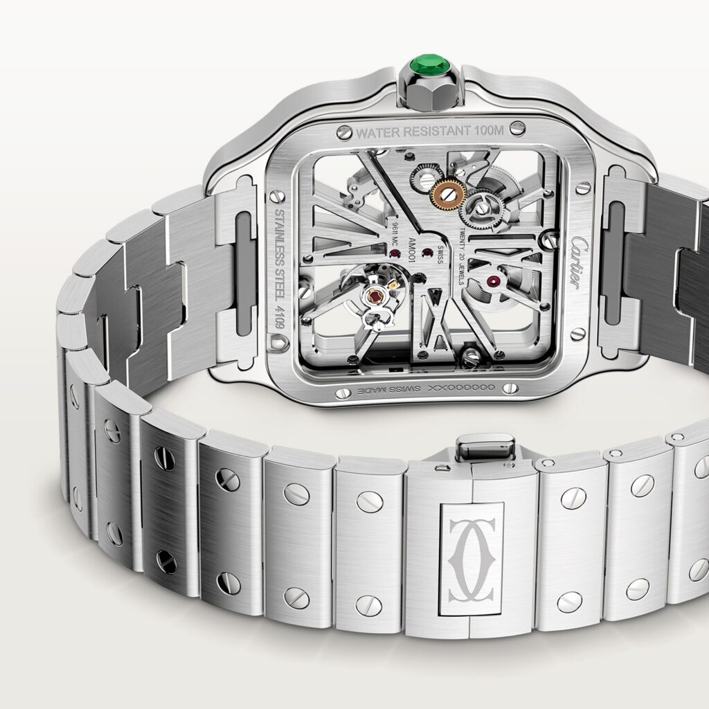 Santos de Cartier skeleton watch WHSA0028
