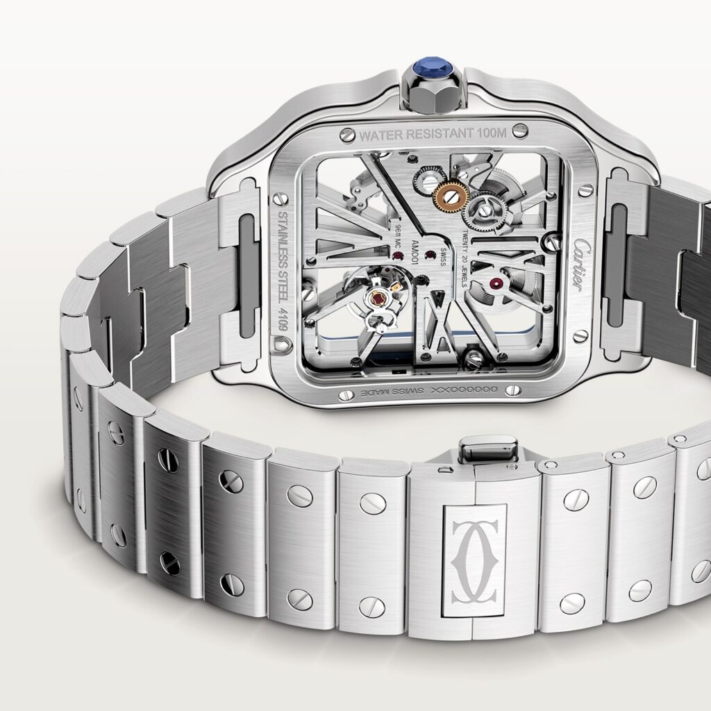Santos de Cartier skeleton watch WHSA0026