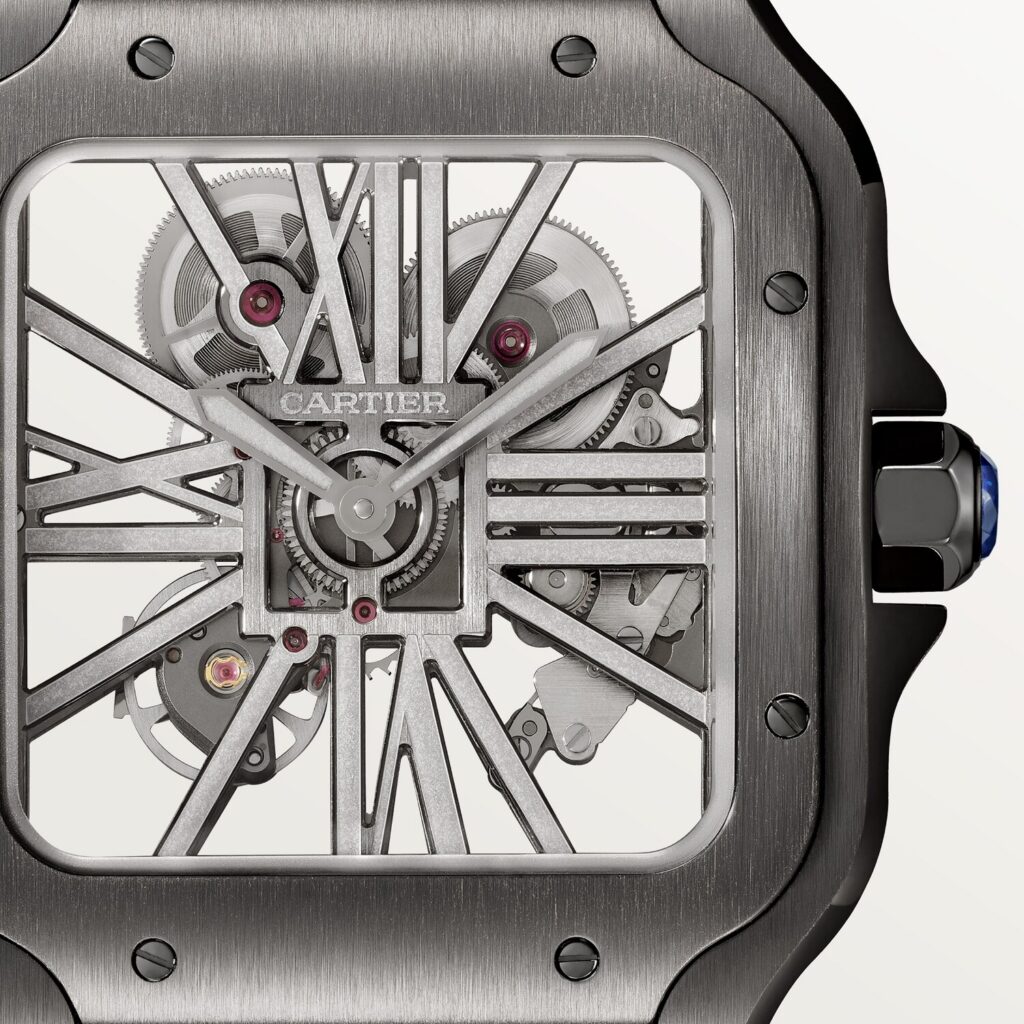 Santos de Cartier skeleton watch WHSA0009