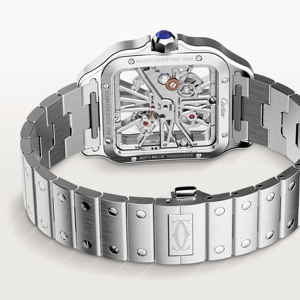 Santos de Cartier skeleton watch WHSA0015
