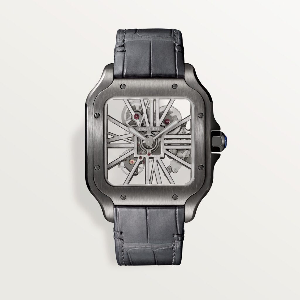 Santos de Cartier skeleton watch WHSA0009