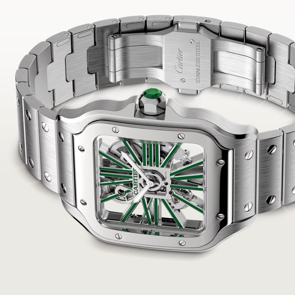 Santos de Cartier skeleton watch WHSA0028