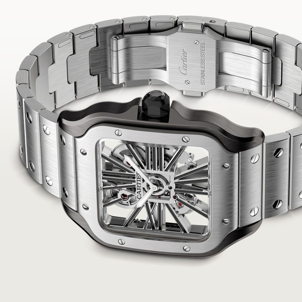 Santos de Cartier skeleton watch WHSA0027