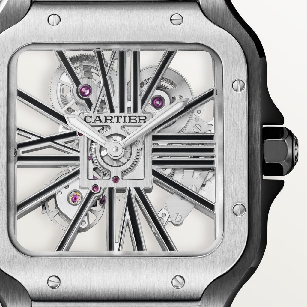 Santos de Cartier skeleton watch WHSA0027